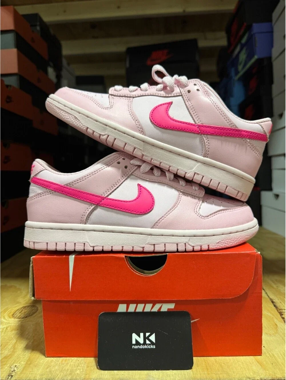 Nike Dunk Low GS 'Triple Pink' DH9765-600 BRAND NEW SIZE 7Y